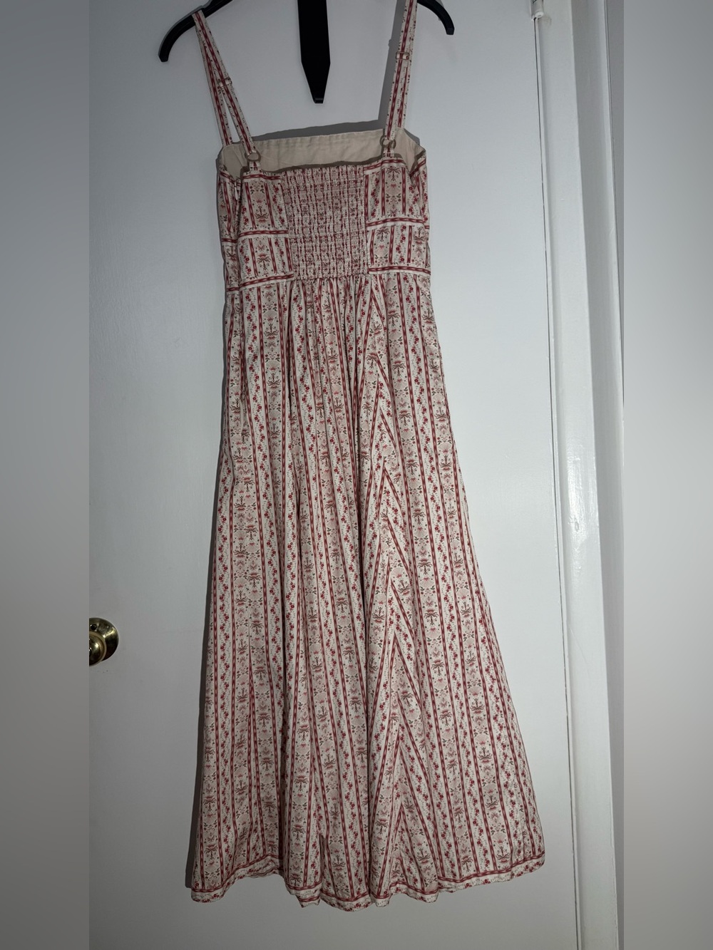 Hill House Strapless Pink & White Floral Midi Dress - Picture 10 of 16